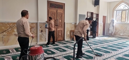 آیین غبارروبی نمازخانه دانشکده دندانپزشکی به مناسبت آغاز ماه مبارک رمضان
